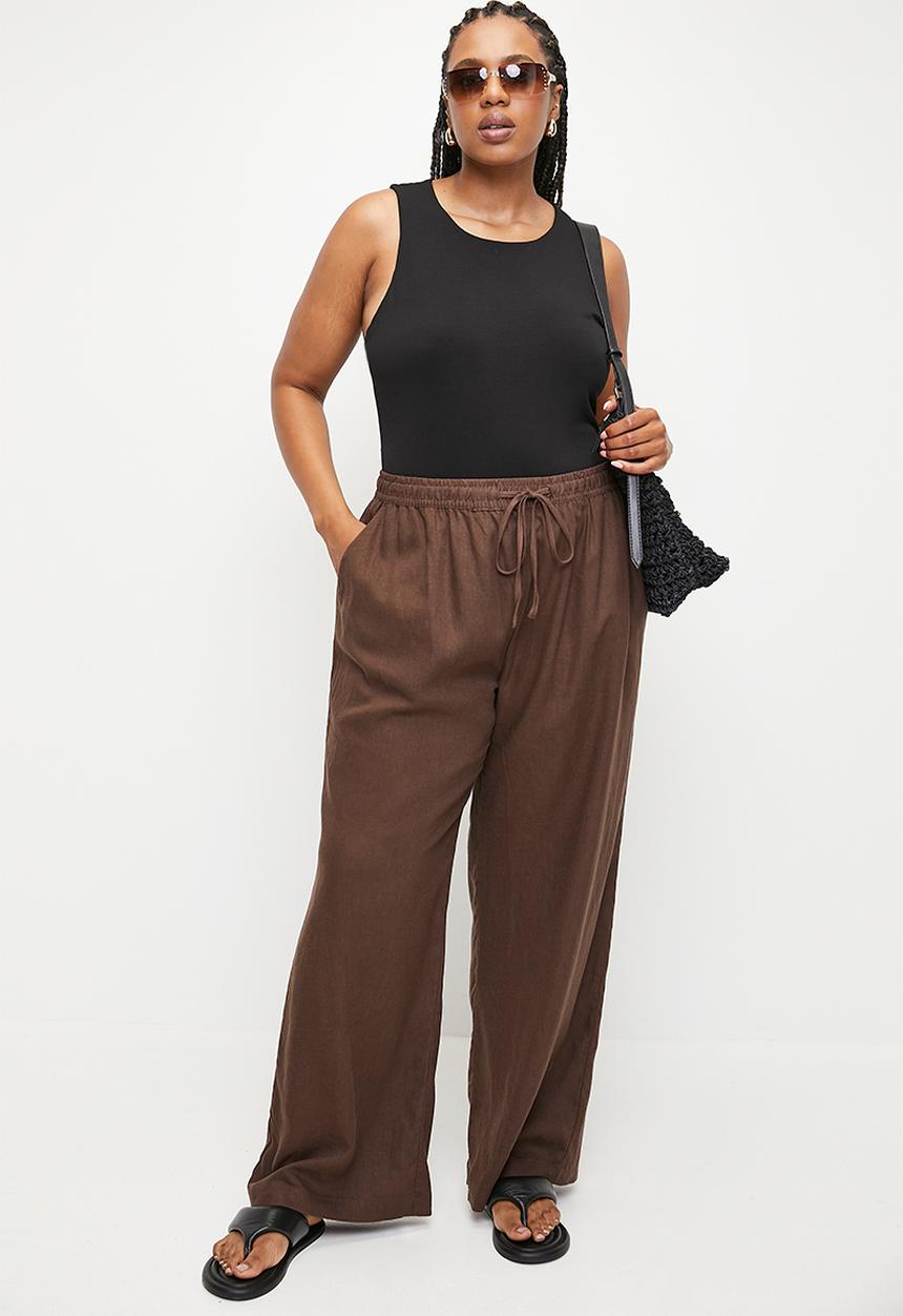Cotton On - Plus Haven Wide Leg Pant - Chocolate
