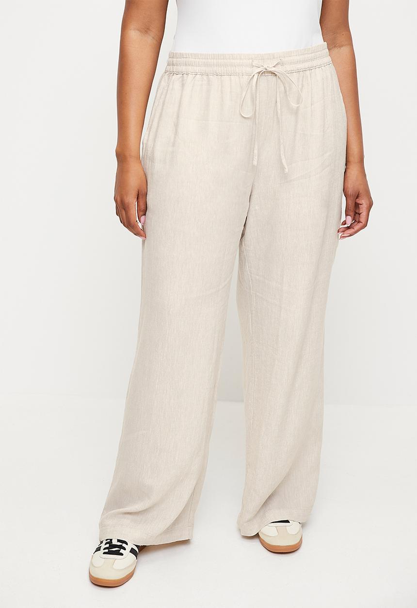 Cotton On - Plus Haven Wide Leg Pant - Natural
