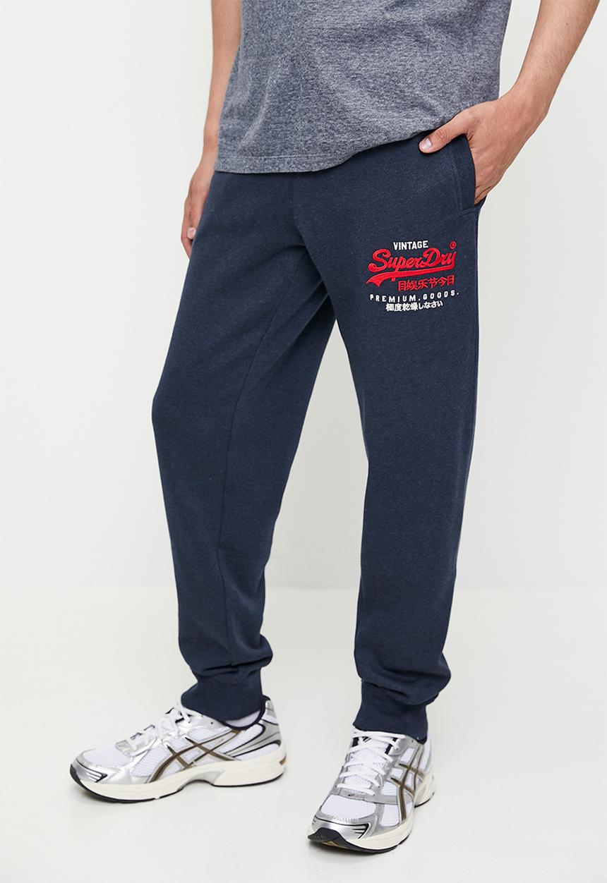 Superdry. - Duo vl graphic slim jogger- Trench Navy Marl