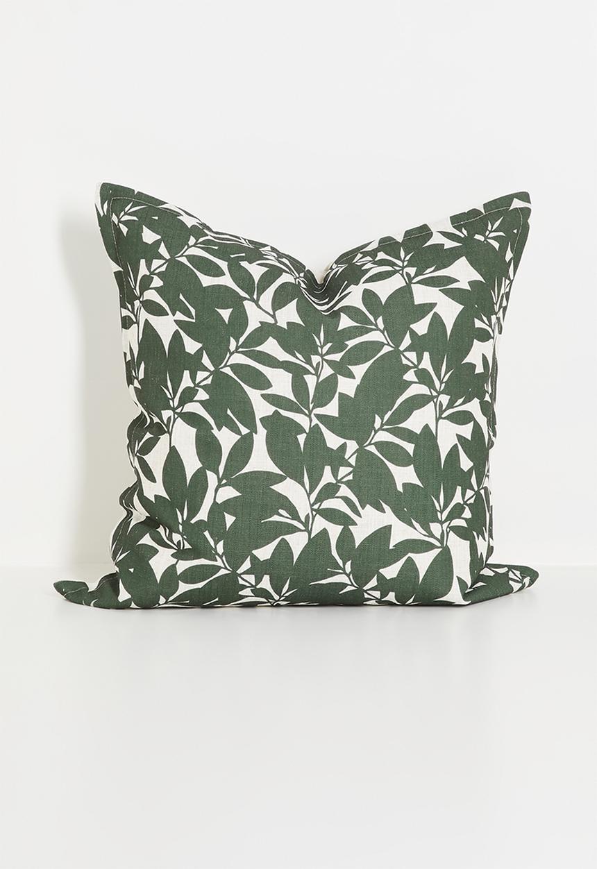 Grey Gardens - Night flower cushion cover - Green