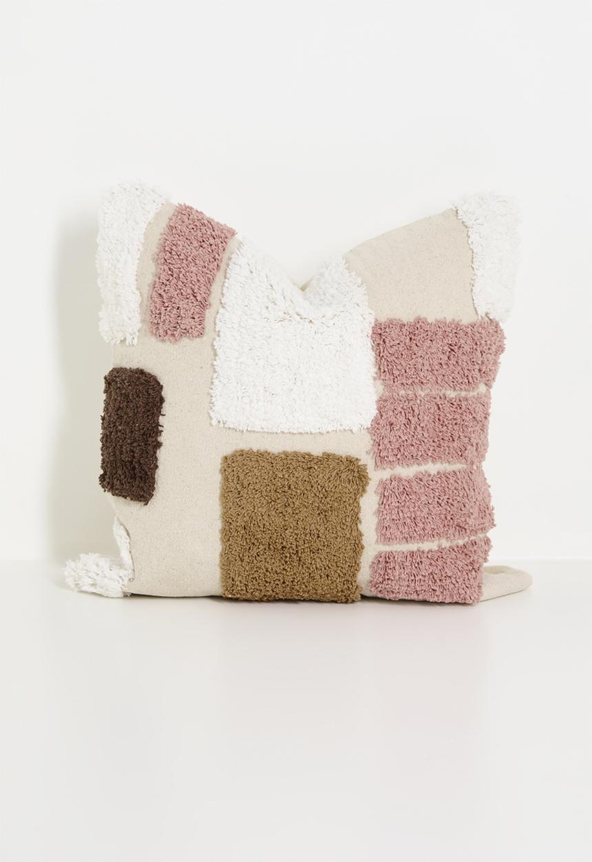 Sixth Floor - Sino woven cushion cover - pink & brown