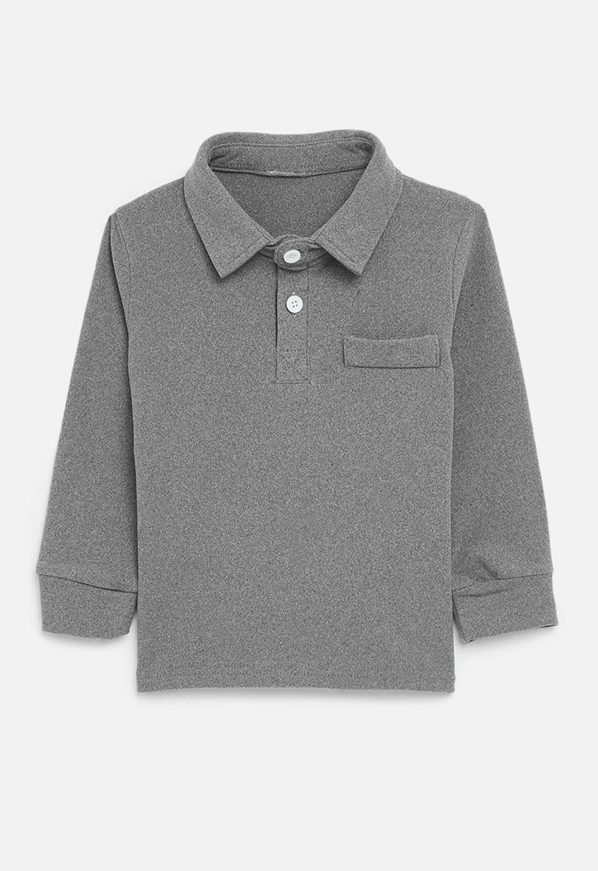 Pop Candy - Long sleeve golf shirt - grey