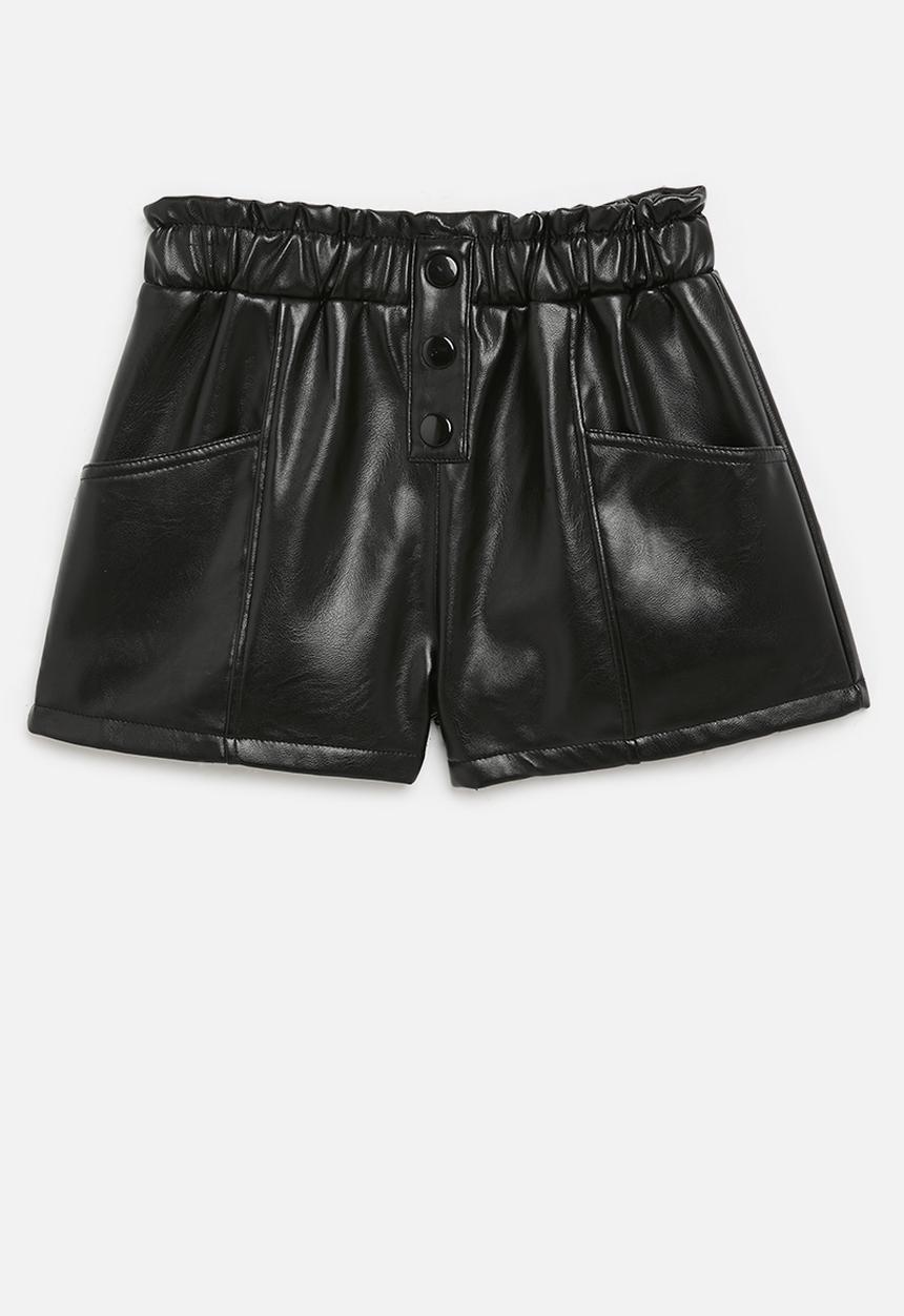 Pop Candy - Pleather shorts - black