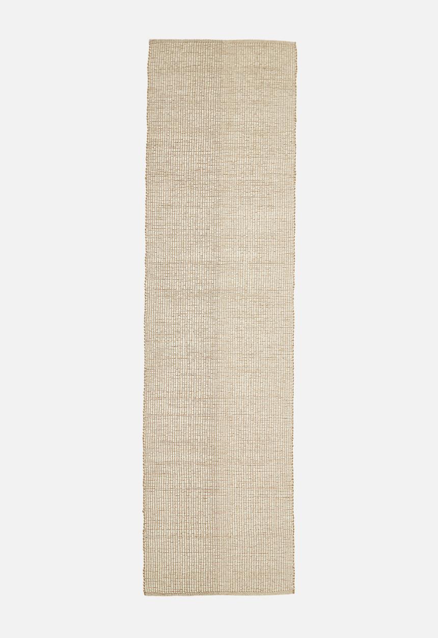Sixth Floor - Handwoven Cotton Jute Runner - Ivory