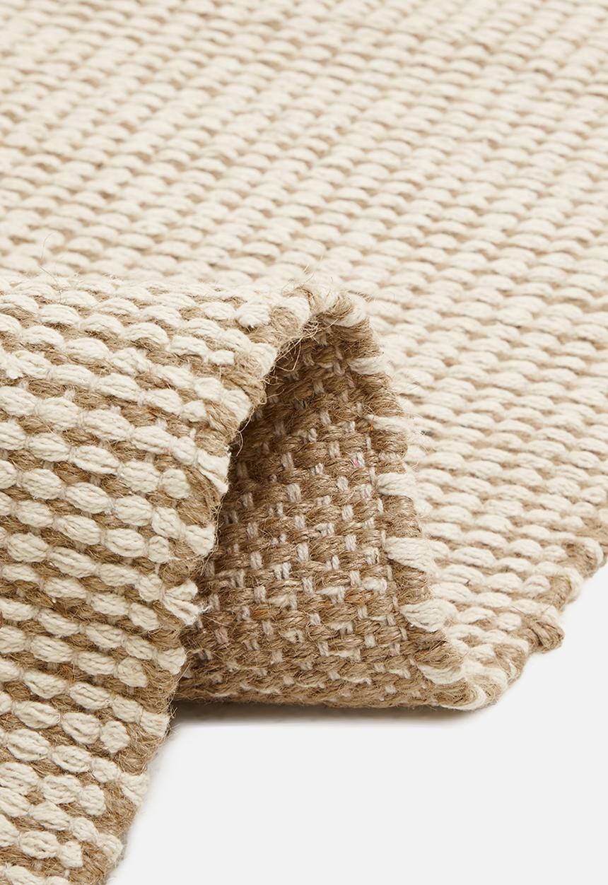 Sixth Floor - Handwoven Cotton Jute Runner - Ivory