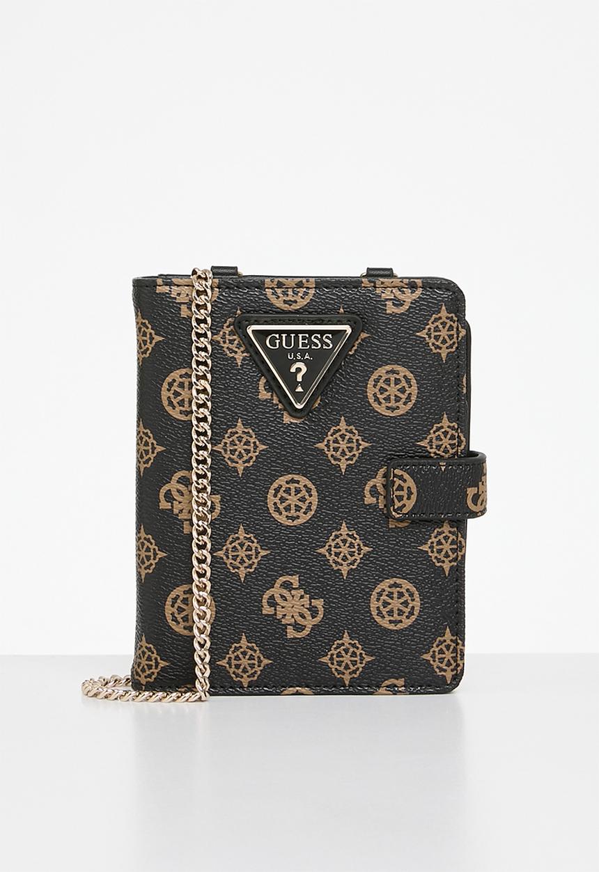 GUESS - Wilder passport holder - brown 