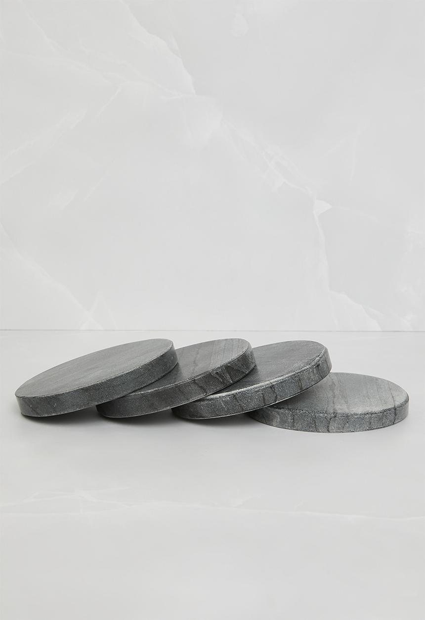 Sixth Floor - Luno marble coaster set of 4 - Black