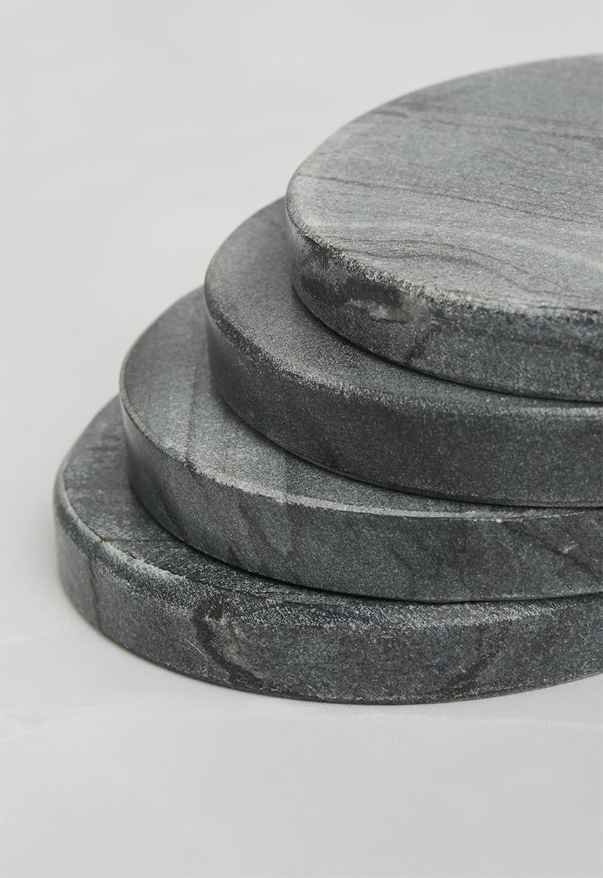 Sixth Floor - Luno marble coaster set of 4 - Black