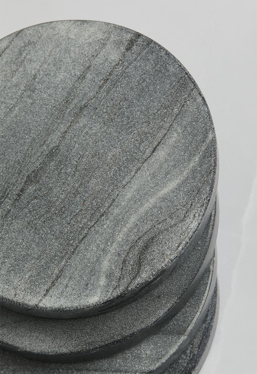 Sixth Floor - Luno marble coaster set of 4 - Black