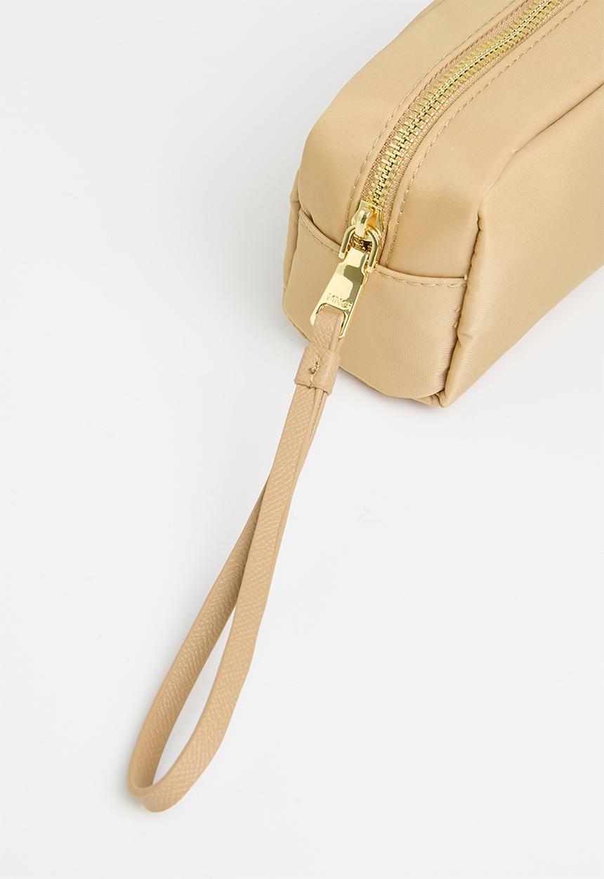 MANGO - Desenli cosmetic top zip bag - gold