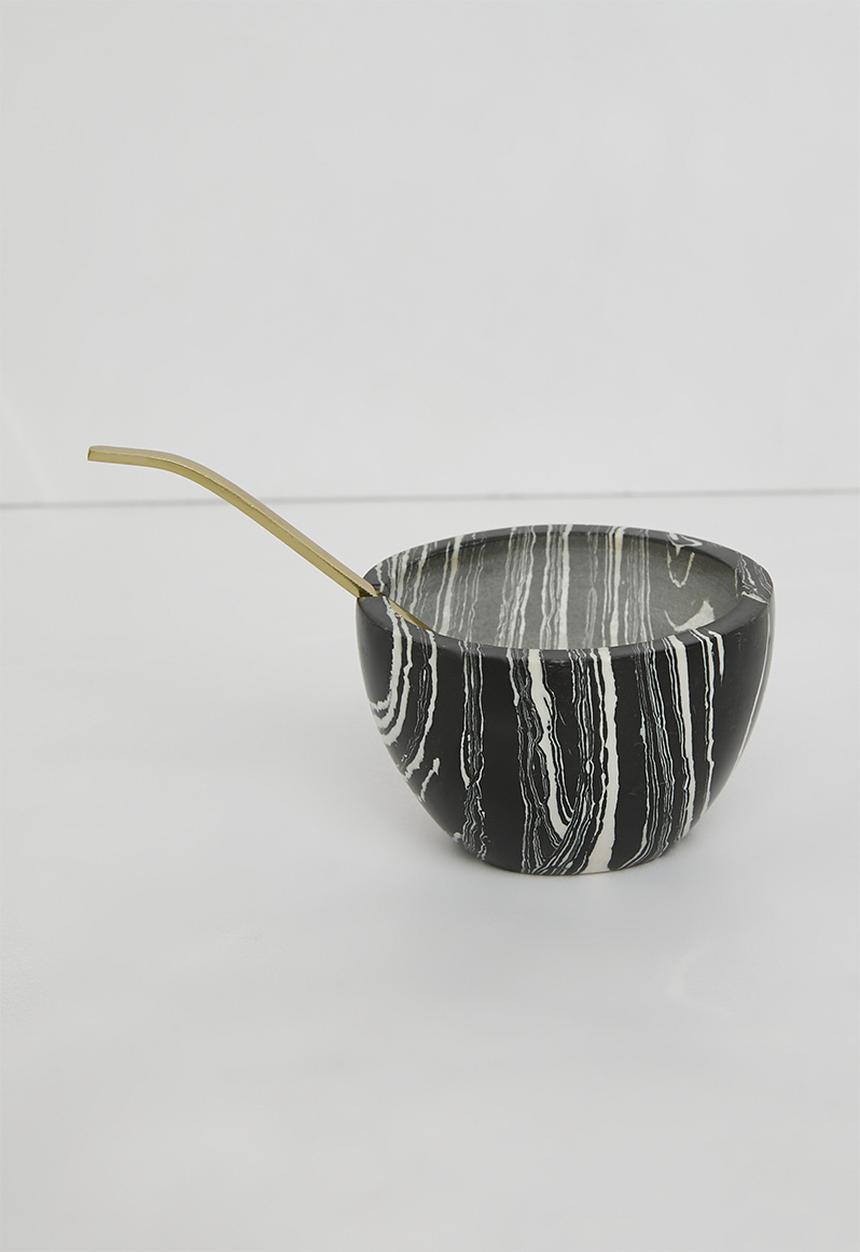 Sixth Floor - Siga marble S&P mill with spoon - Black