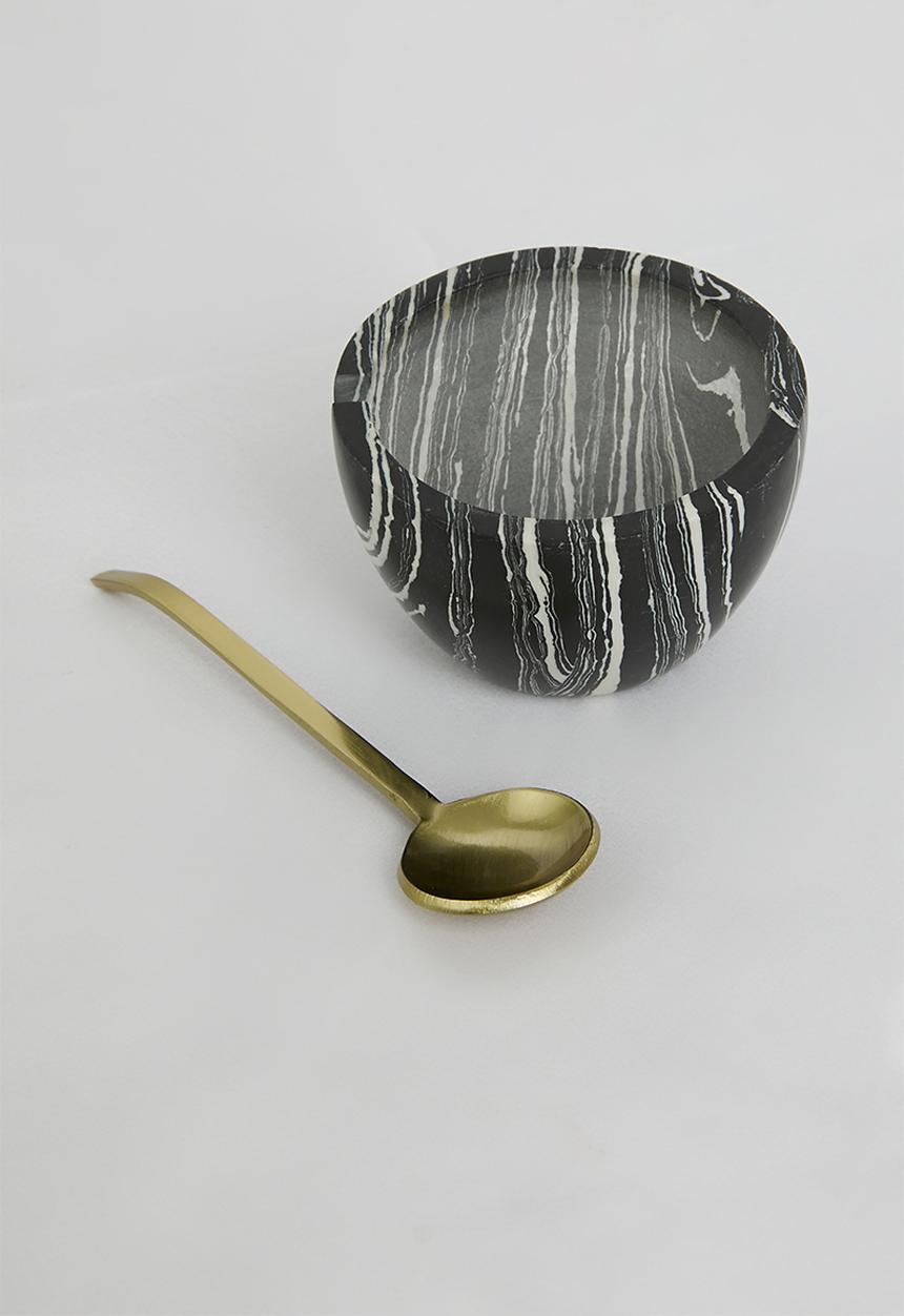 Sixth Floor - Siga marble S&P mill with spoon - Black