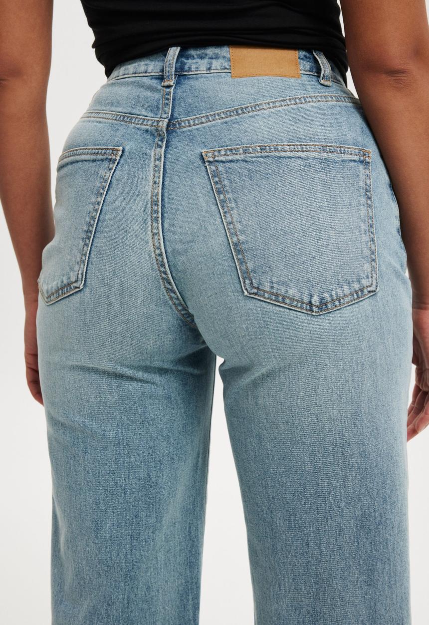 Cotton On - Plus Curvy Stretch Wide Jean - Stone Blue
