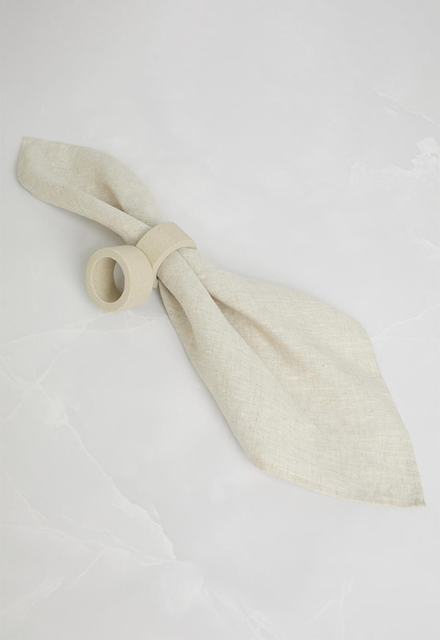 Sixth Floor - Simo travertine napkin rings set of 2 - Natural
