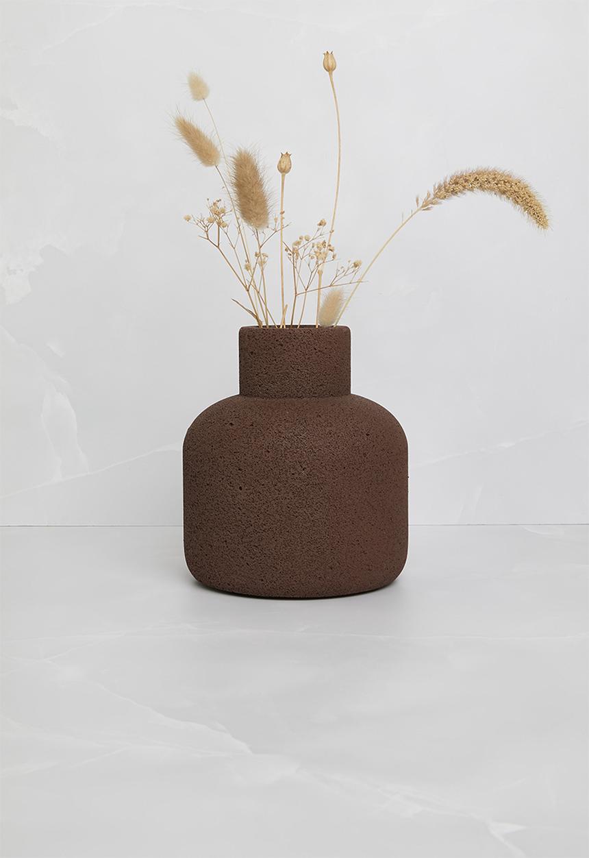 Sixth Floor - Textured Vase - Choc