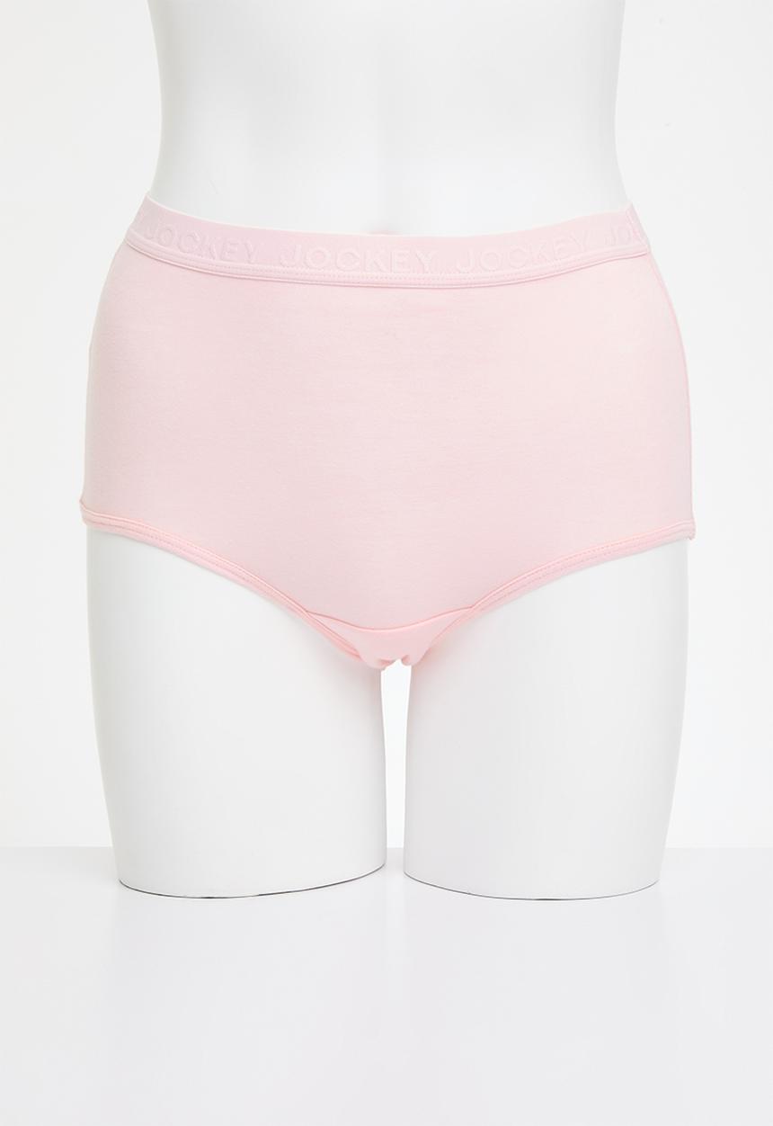 Jockey - 5 pack plain tonal elastic full brief - navy/blue/pink/taupe/capp