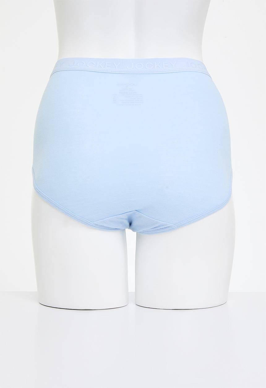 Jockey - 5 pack plain tonal elastic full brief - navy/blue/pink/taupe/capp