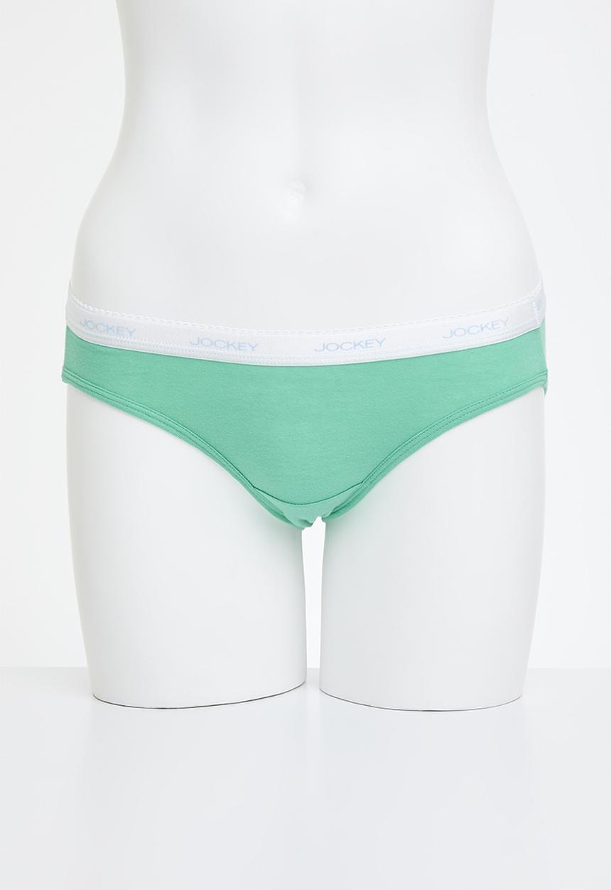 Jockey - 5 pack printed bikini- coast/rose/petals/turq/grey