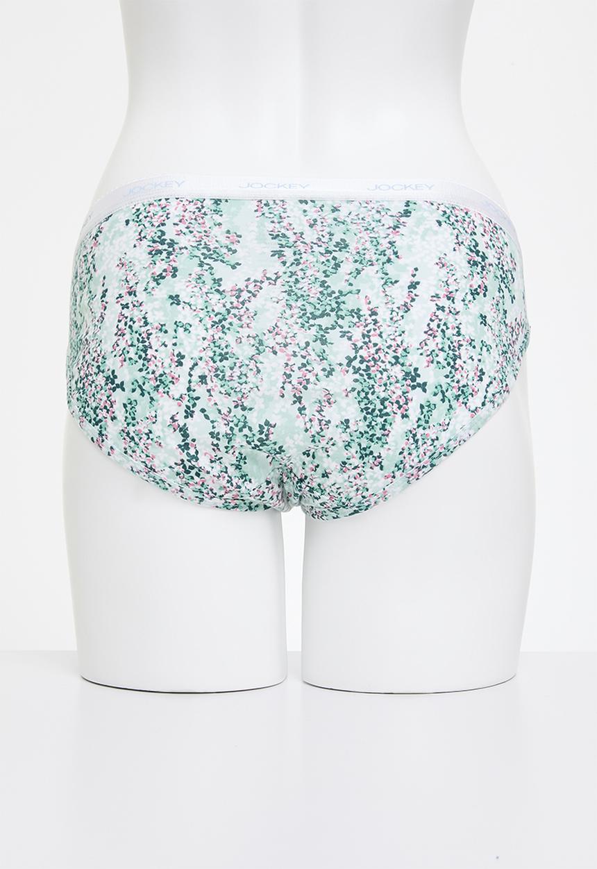 Jockey - 5 pack printed bikini- coast/rose/petals/turq/grey