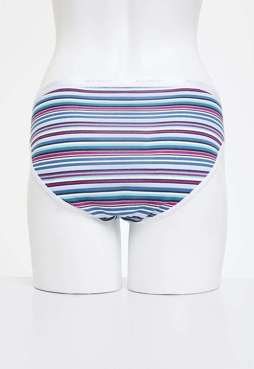 Jockey - 3 pack printed bikini - pink/stripe/blue