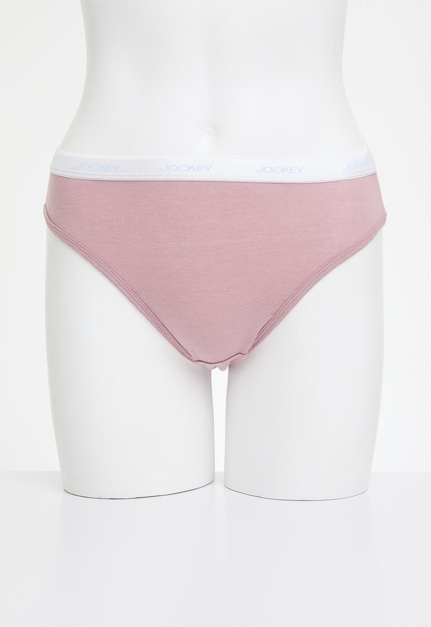 Jockey - 3 pack print french cut - pink/stripe/plum