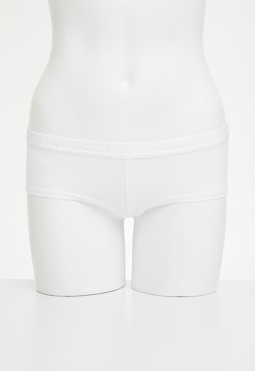 Jockey - 3 pack cotton stretch knicker - white/black/taupe