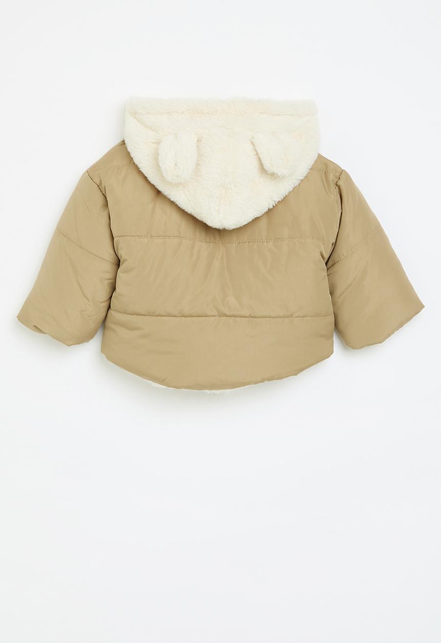 Pop Candy - Lined hooded jacket -beige
