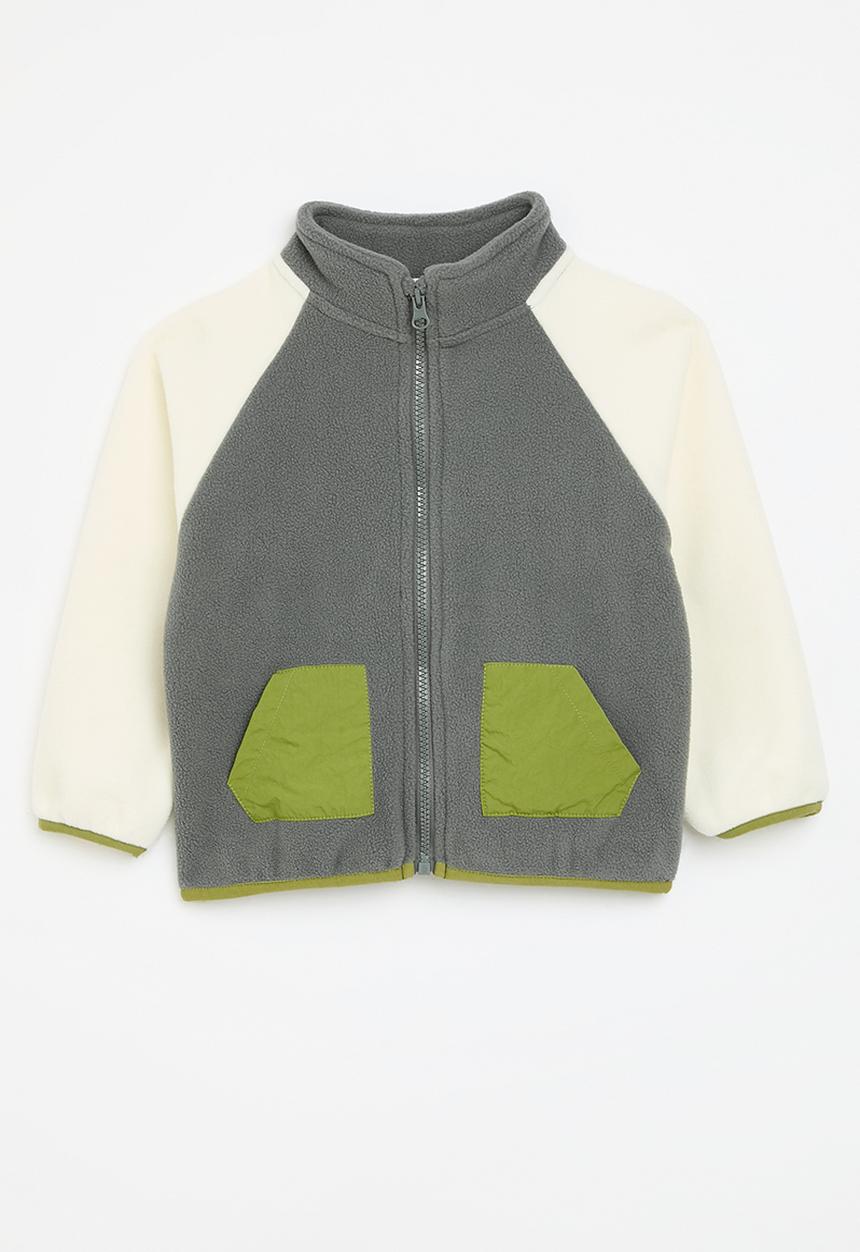 Pop Candy - Contrast teddy fleece jacket-multi