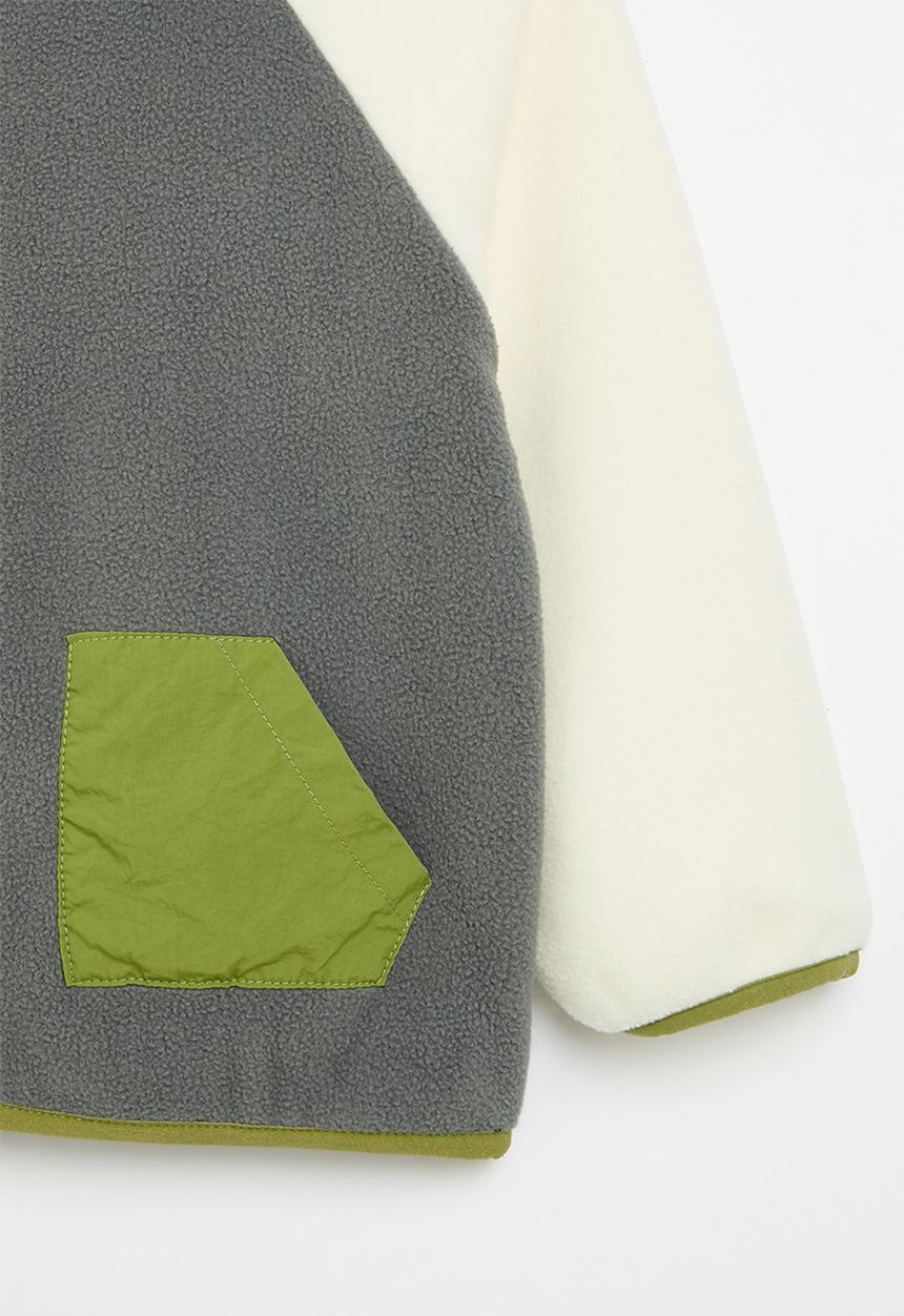 Pop Candy - Contrast teddy fleece jacket-multi