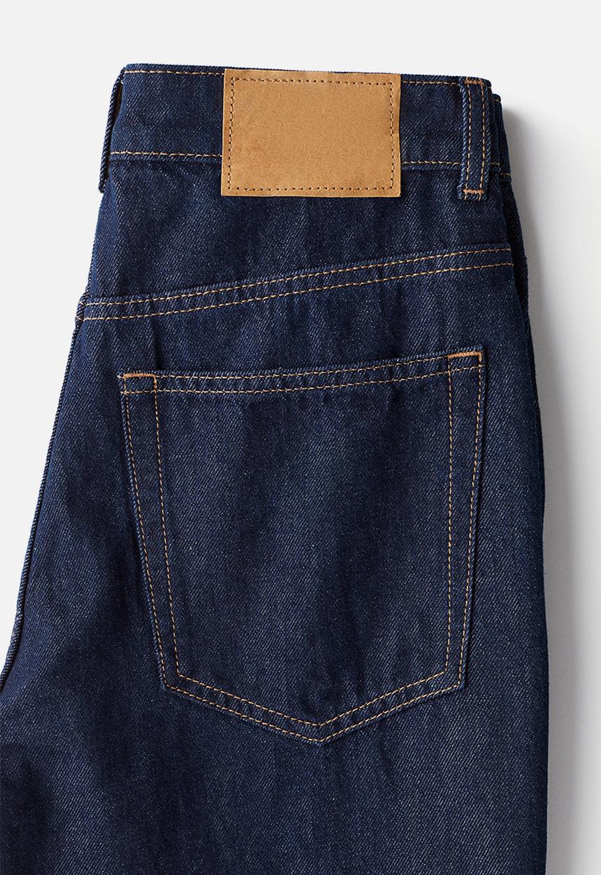 H&M - Wide high jeans - dark denim blue