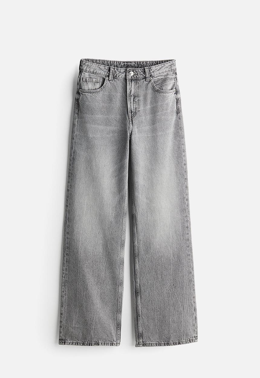H&M - Wide high jeans - grey