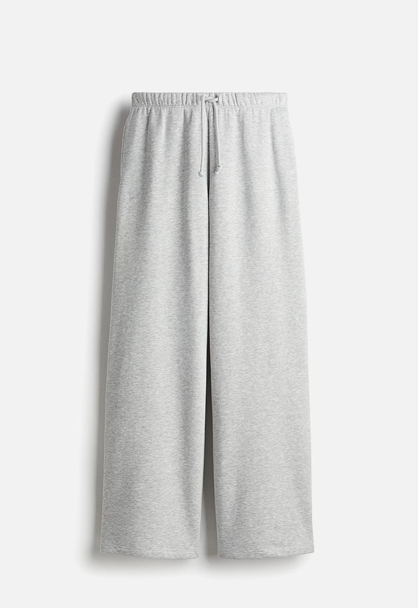 H&M - Wide joggers - light grey marl