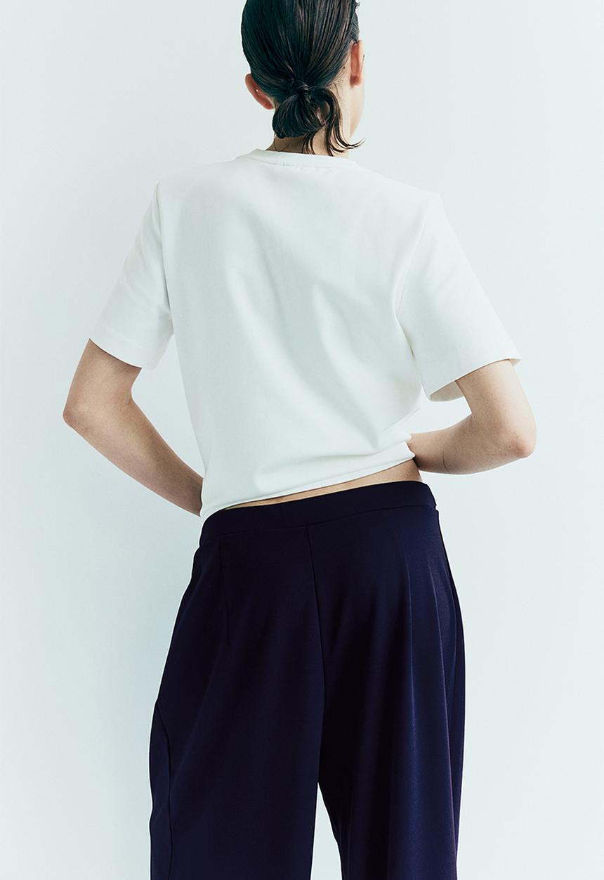 H&M - Buckle-detail tailored trousers - navy blue