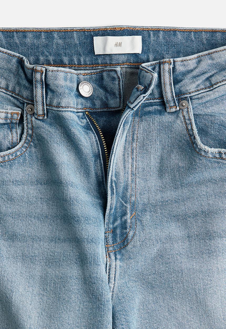 H&M - Wide high jeans - light denim blue
