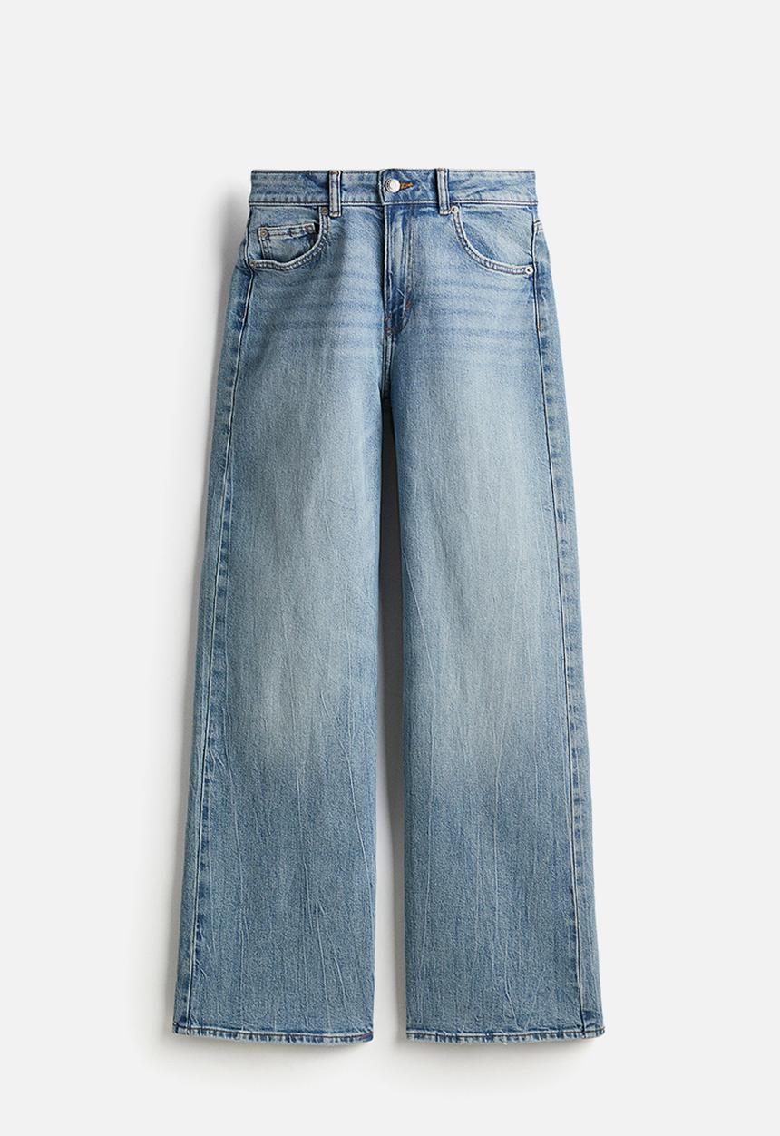 H&M - Wide high jeans - light denim blue