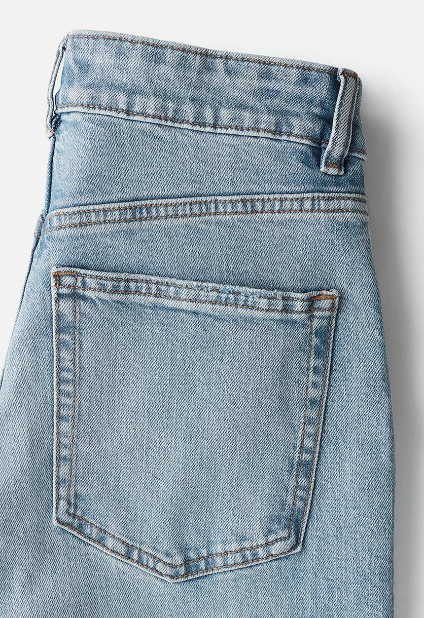 H&M - Wide high jeans - light denim blue