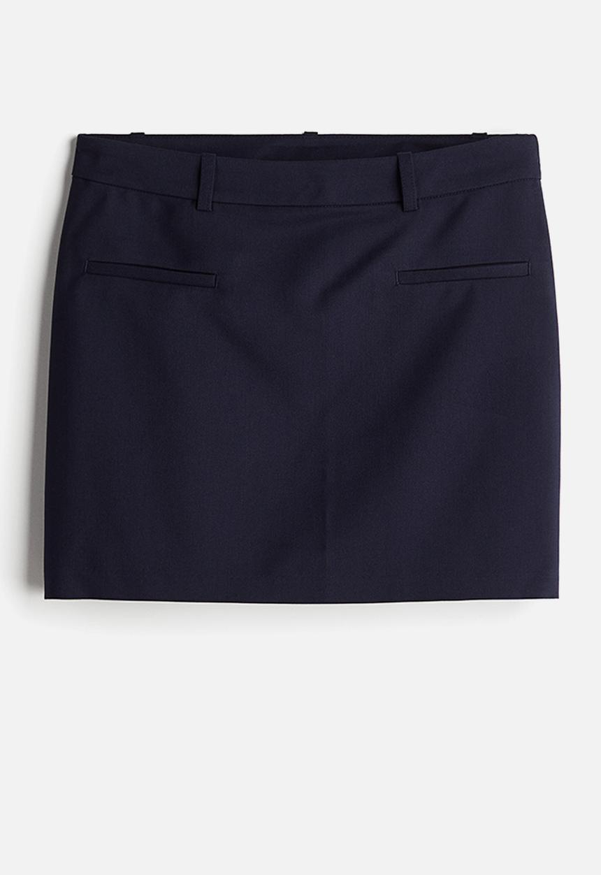 H&M - Tailored mini skirt - navy blue