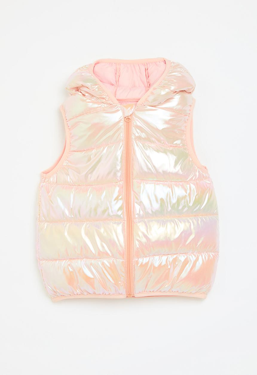 Pop Candy - Mettalic gilet-light pink