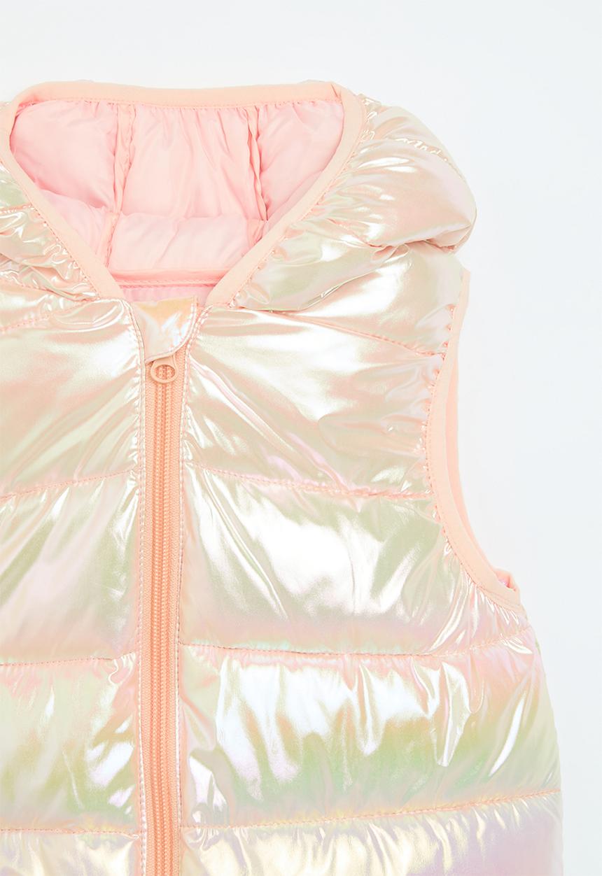 Pop Candy - Mettalic gilet-light pink