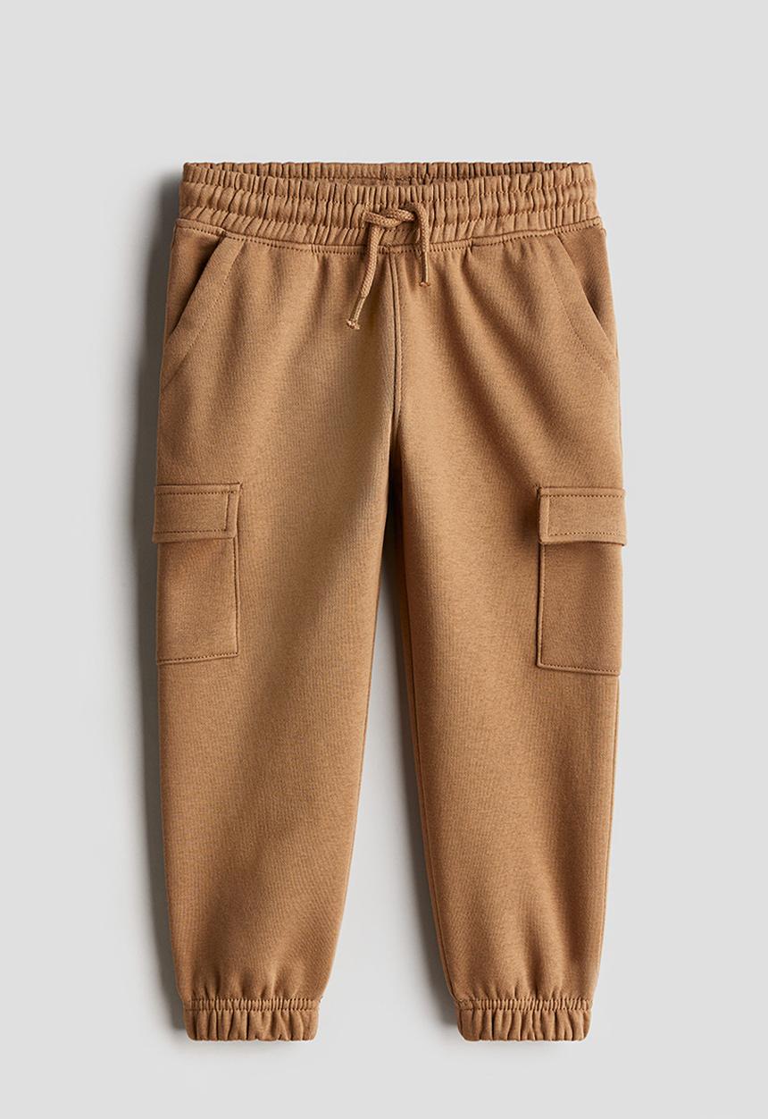 H&M - Brushed-inside cargo joggers - dark beige