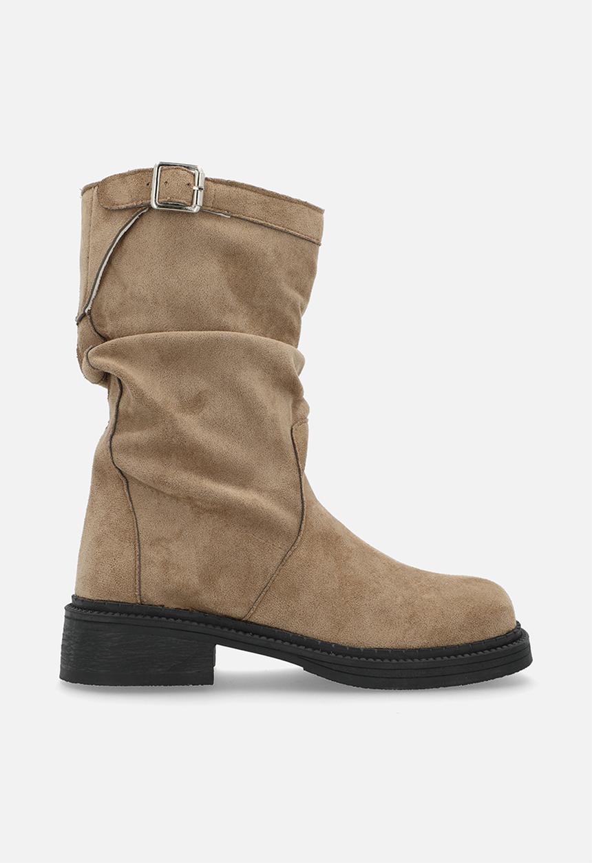 Pop Candy - Faux suede boots - beige