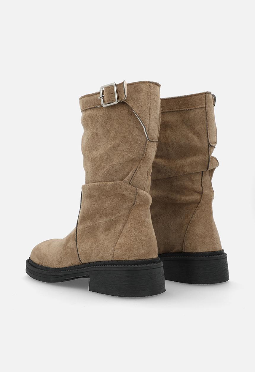Pop Candy - Faux suede boots - beige