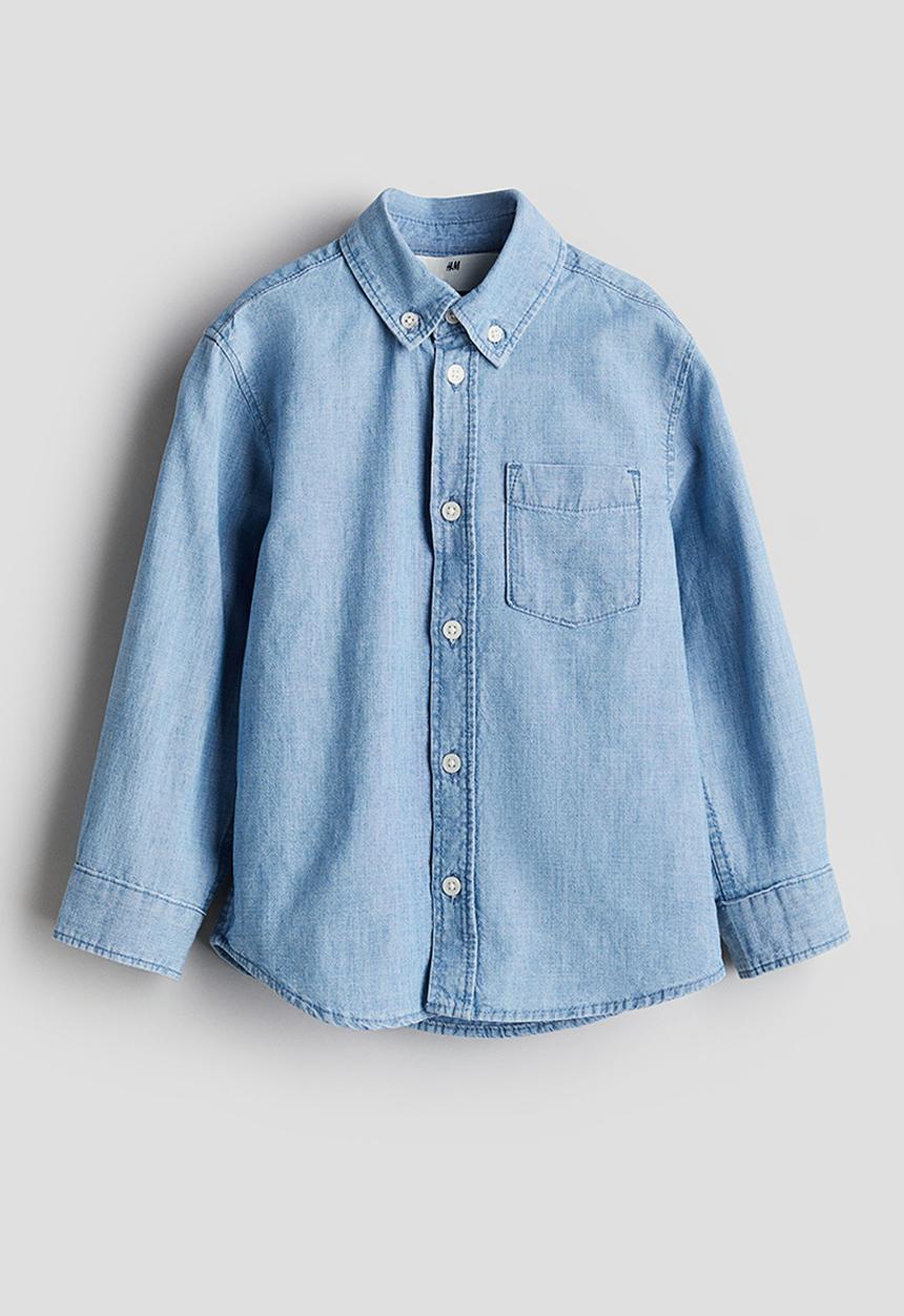 H&M - Denim shirt - light denim blue