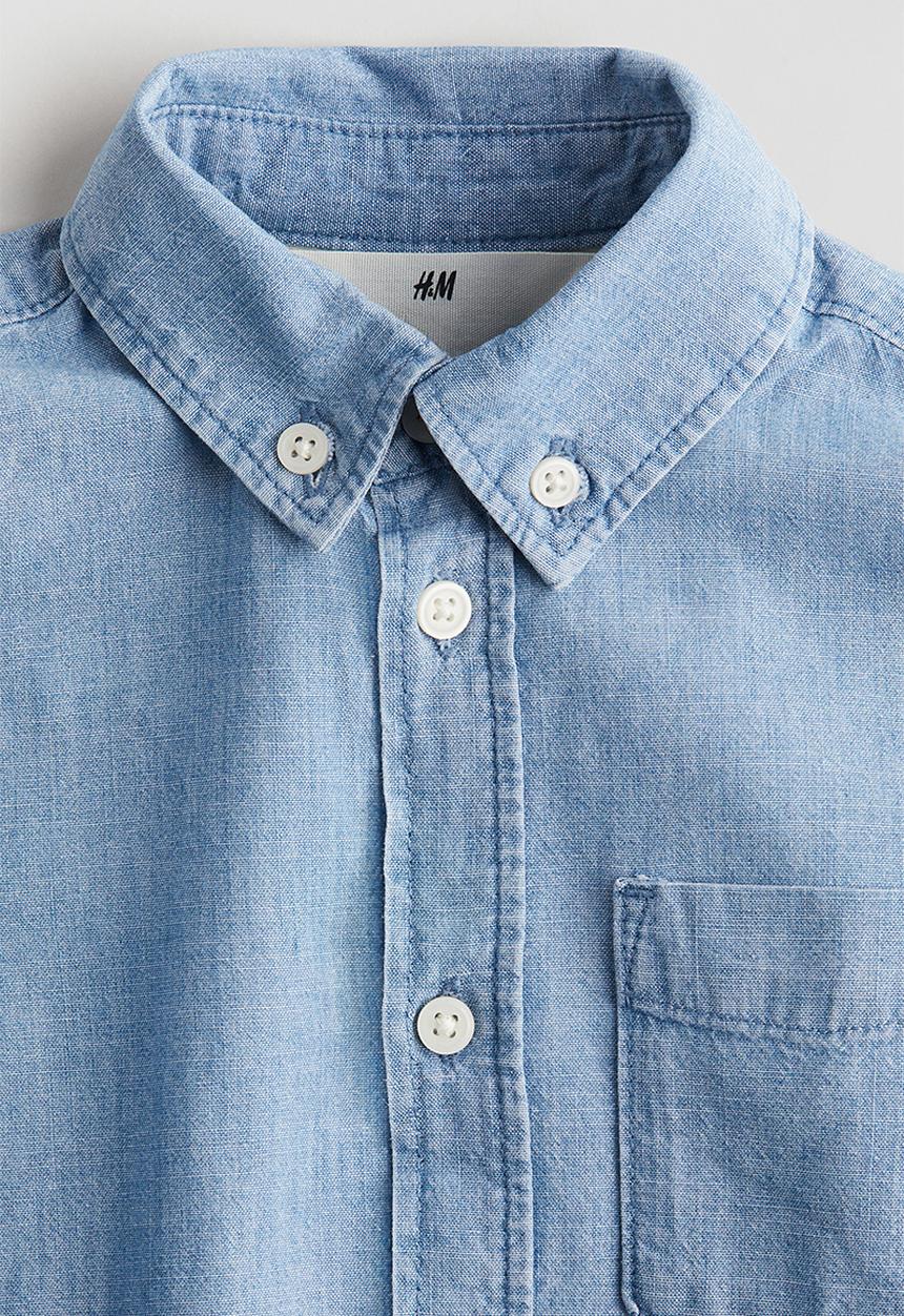 H&M - Denim shirt - light denim blue