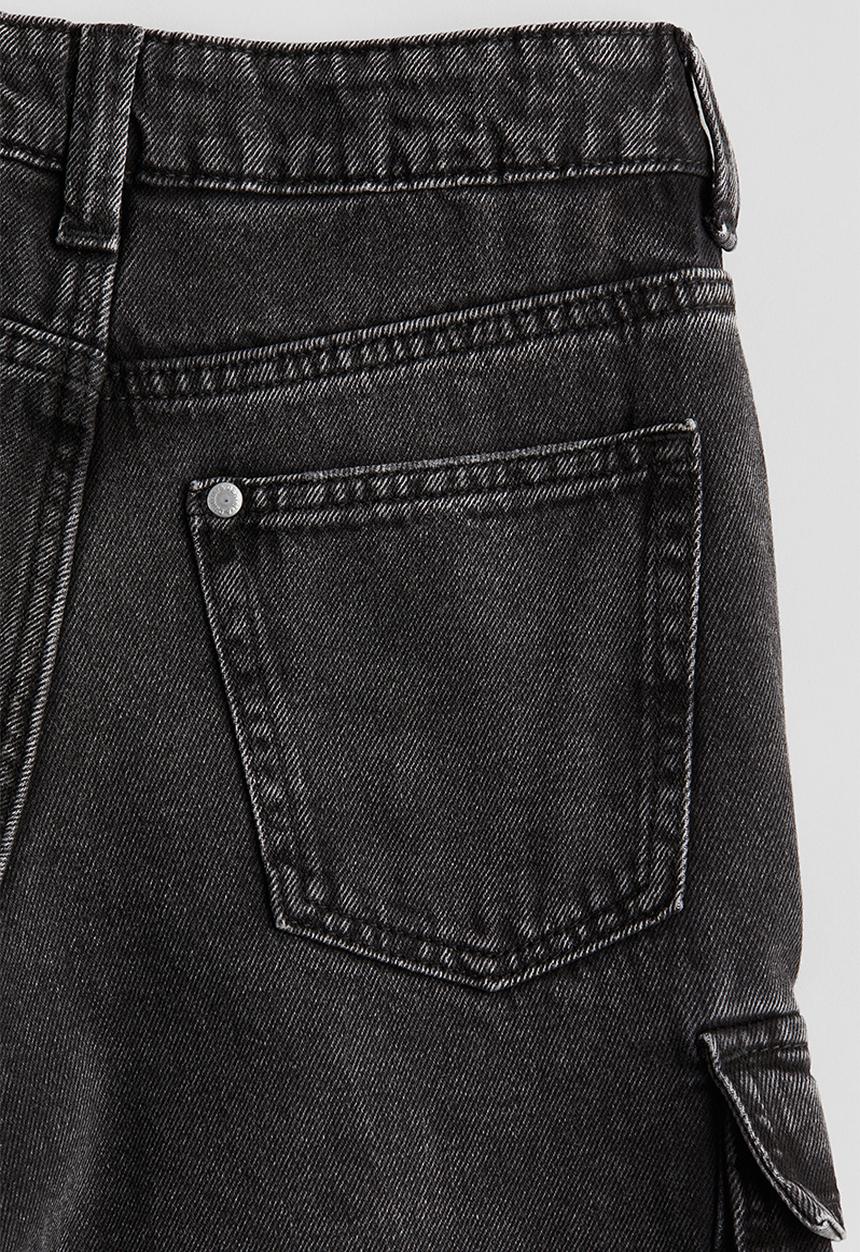 H&M - Loose fit straight leg jeans - dark denim grey 