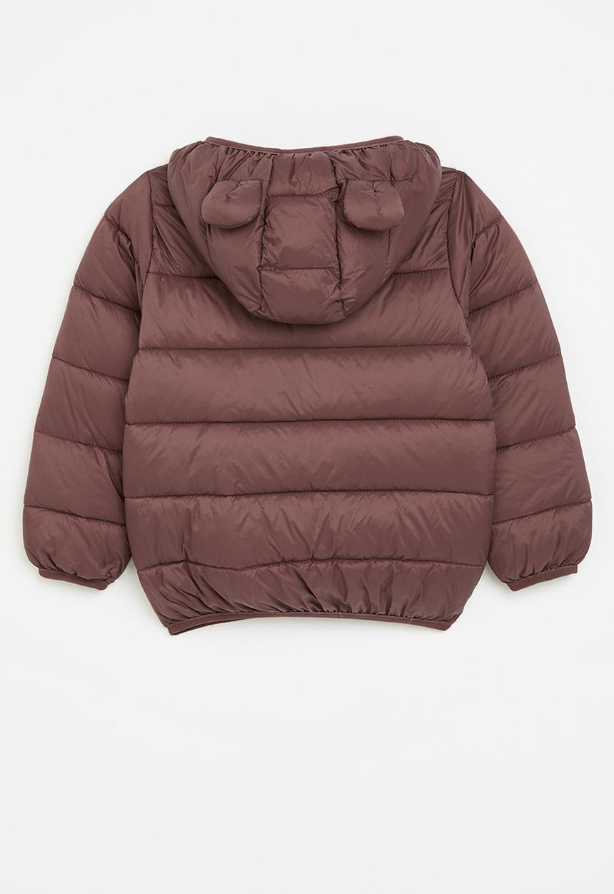 Pop Candy - Hooded puffer jacket - burgundy