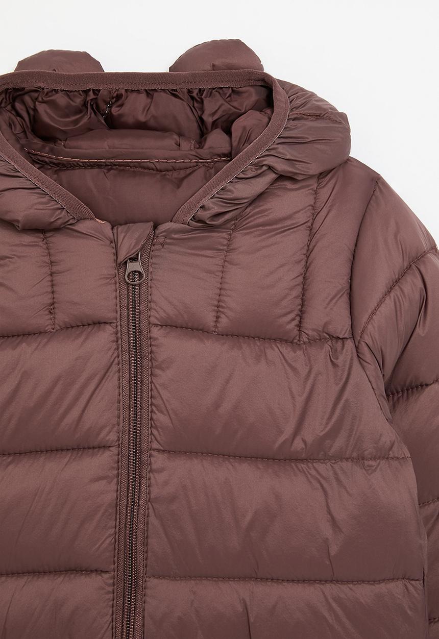 Pop Candy - Hooded puffer jacket - burgundy