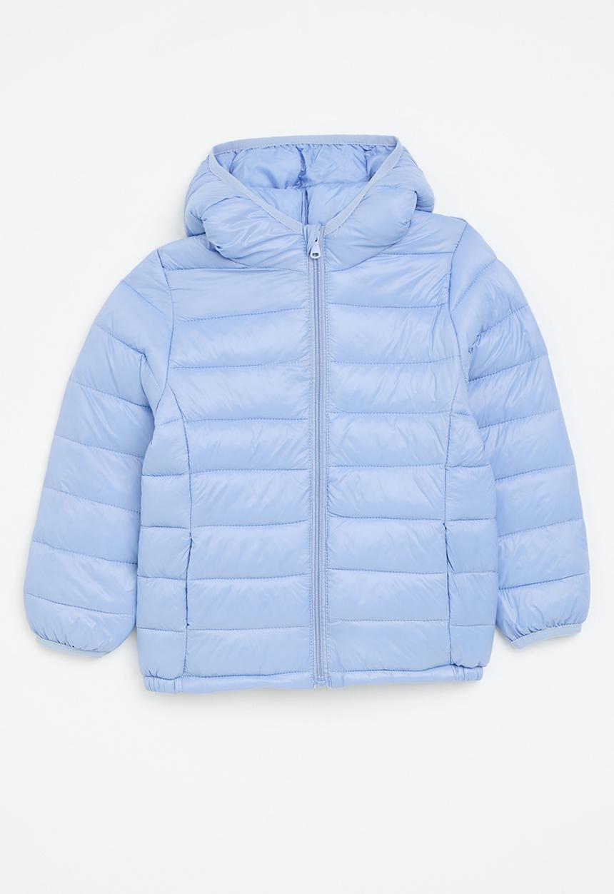 Pop Candy - Hooded puffer jacket-light blue
