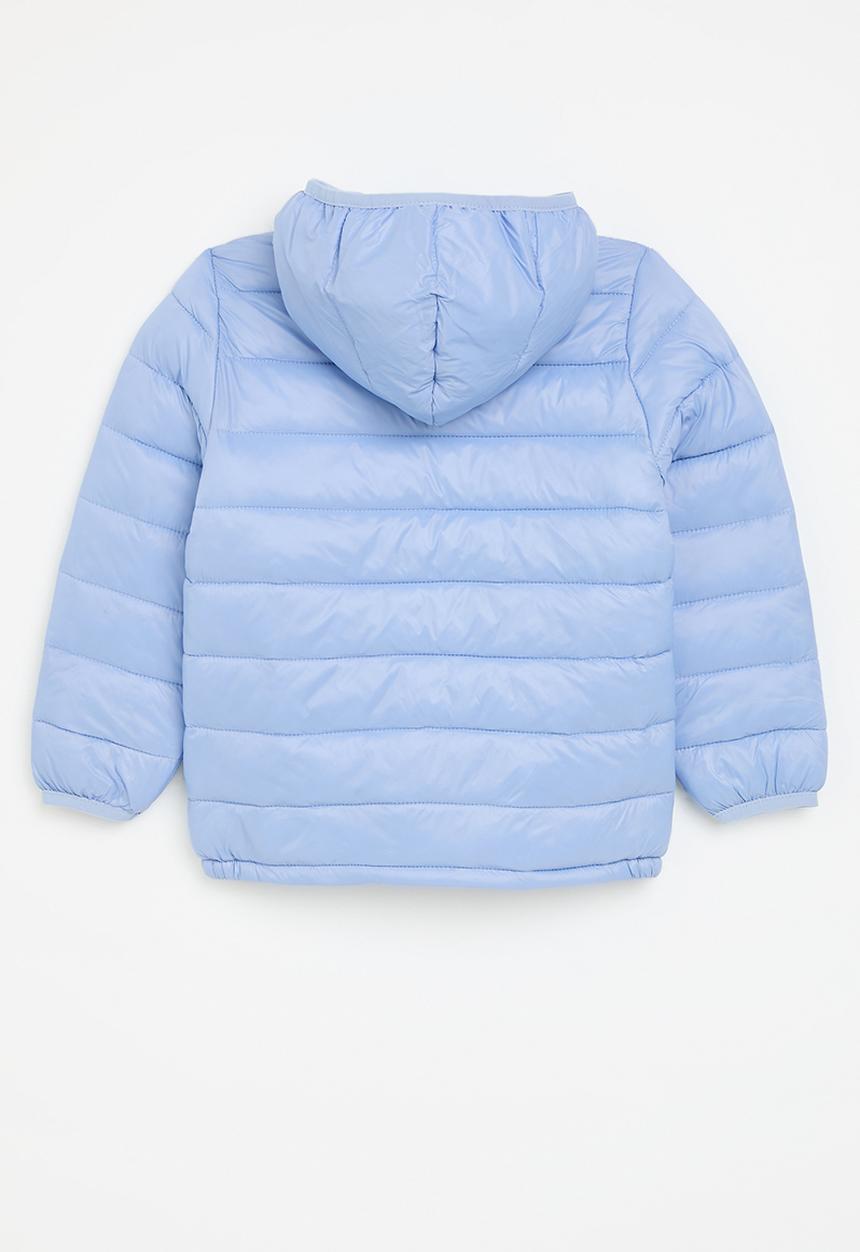 Pop Candy - Hooded puffer jacket-light blue