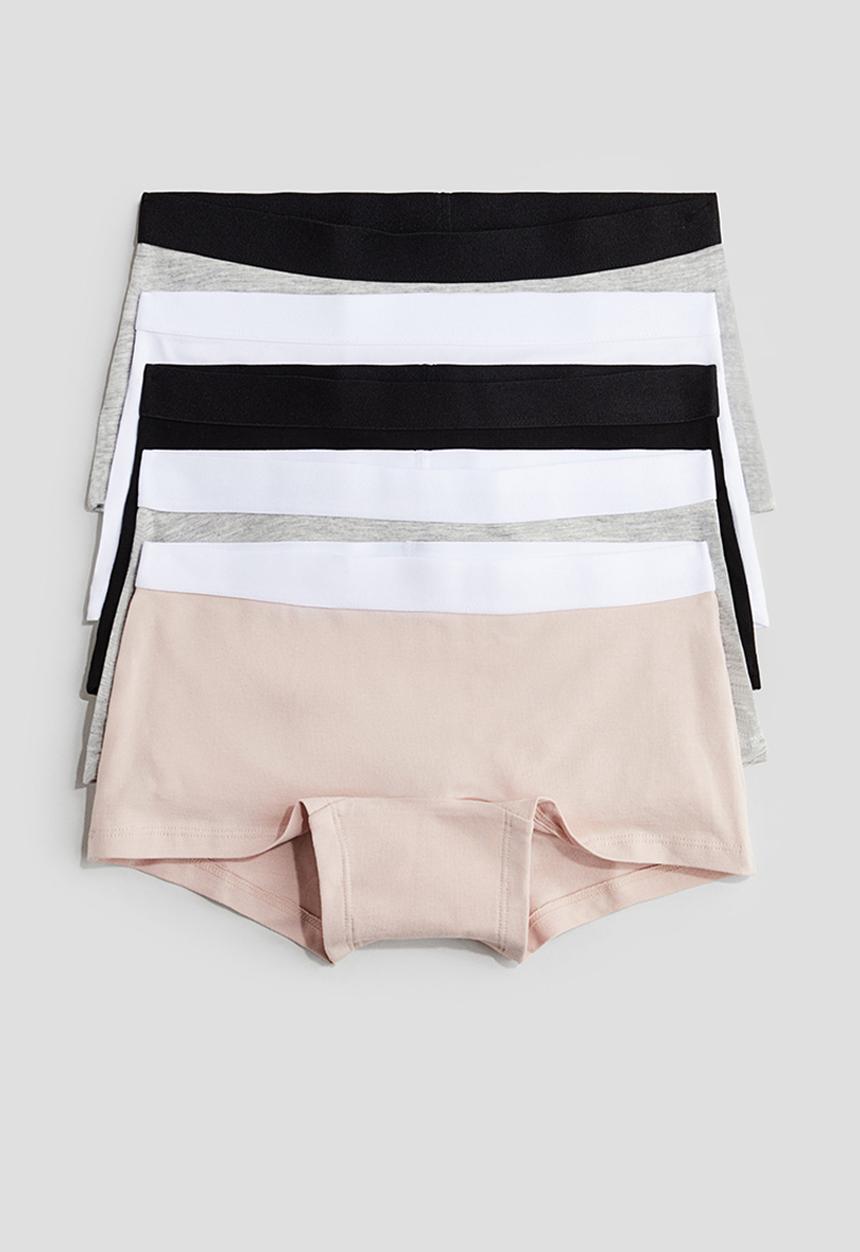 H&M - 5 pack cotton boxers - light grey/light pink 